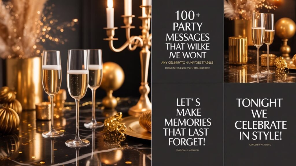 Short Party Messages & Instagram Captions for Quick Posting