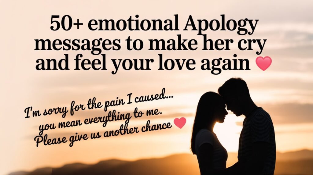 Emotional Apology Messages for Her After a Fight to Make Her Feel Your Love
