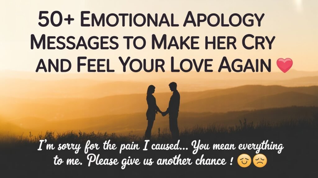 Romantic Apology Messages to Make Her Feel Your Love Again ❤️