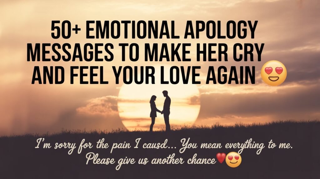 Short Emotional Apology Messages to Make Her Cry