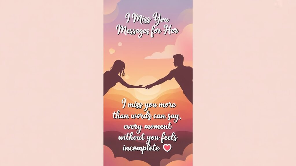 Short and Sweet I Miss You Messages for Her