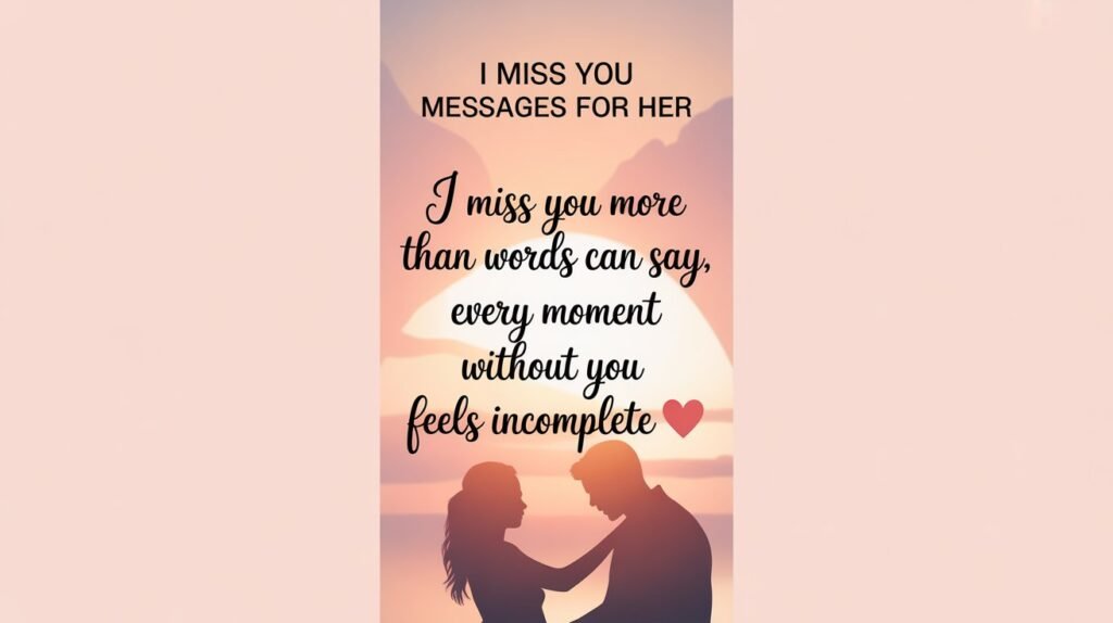 I Miss You Messages for Girlfriend